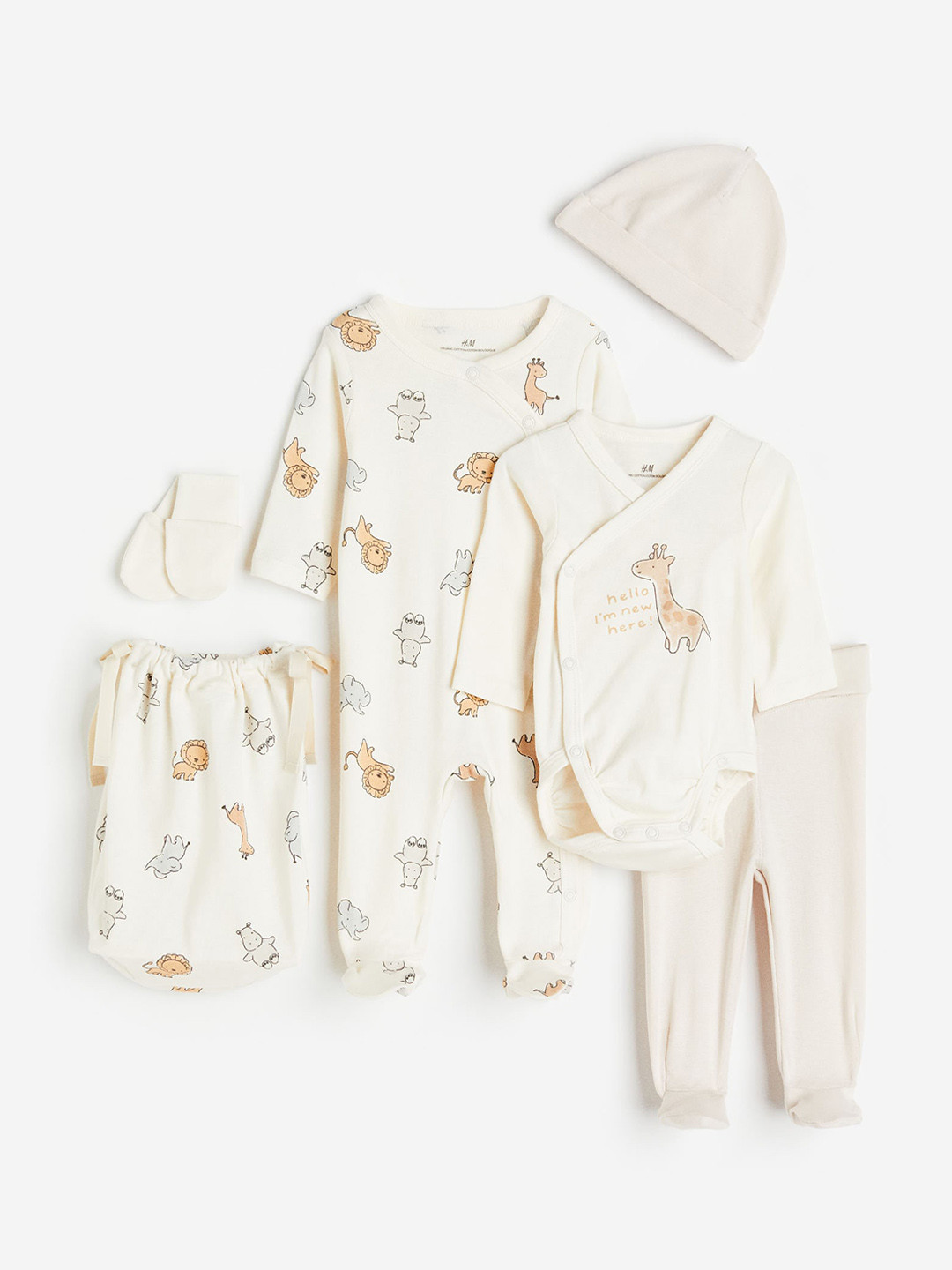 Buy H&M Infant Boys 5 Pack Cotton Set With Gift Bag Bodysuit for Boys