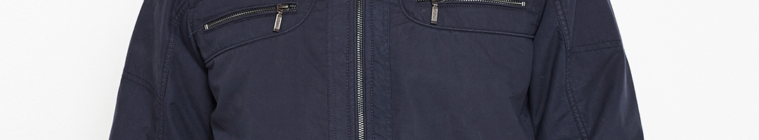 Buy Cloak & Decker By Monte Carlo Men Navy Blue Solid Tailored Jacket ...