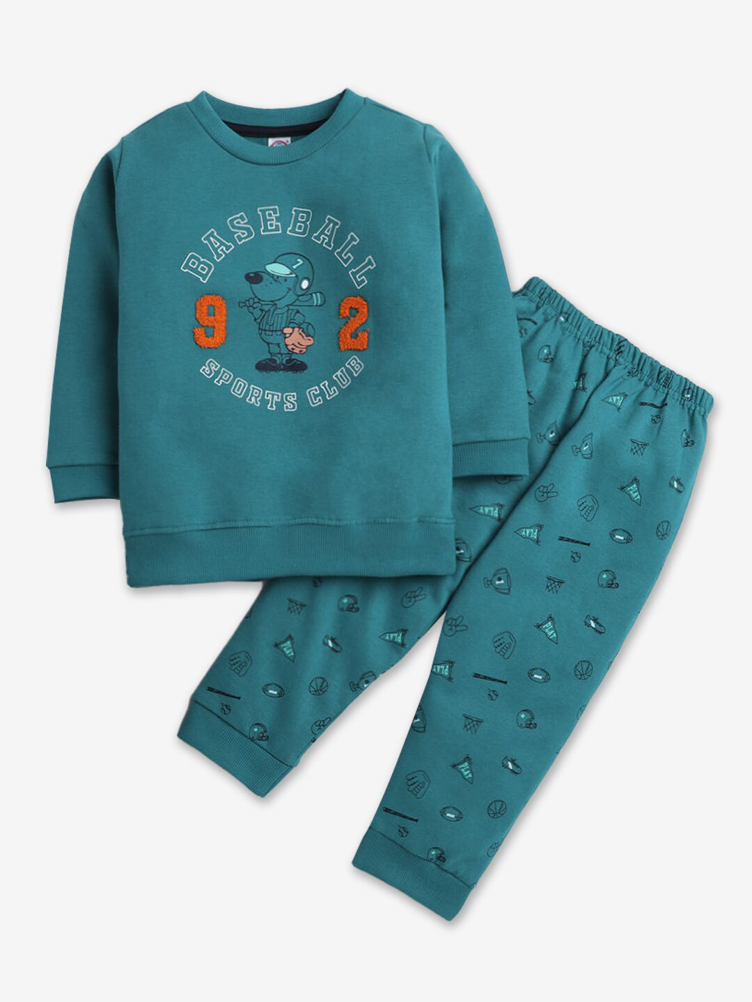 Buy Hopscotch Infant Boys Printed Pure Cotton T Shirt With Trousers