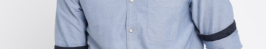 Buy Arrow Blue Jean Co. Men Blue Slim Fit Solid Casual Shirt - Shirts ...