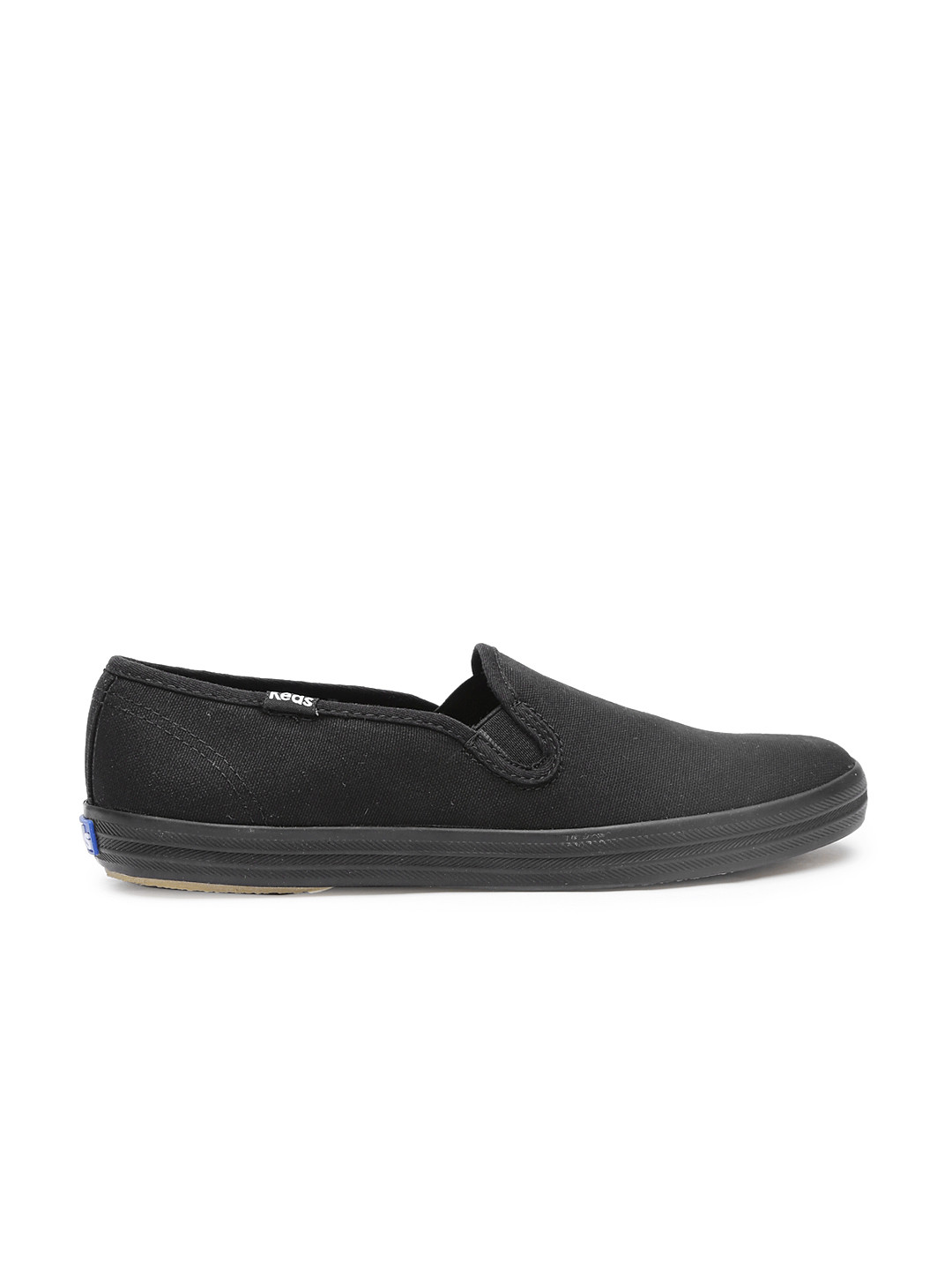 keds black suede slip on