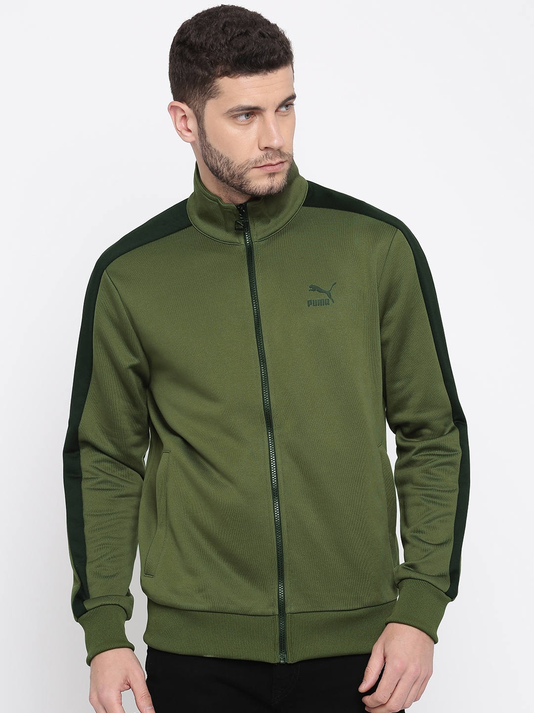 puma olive green track pants