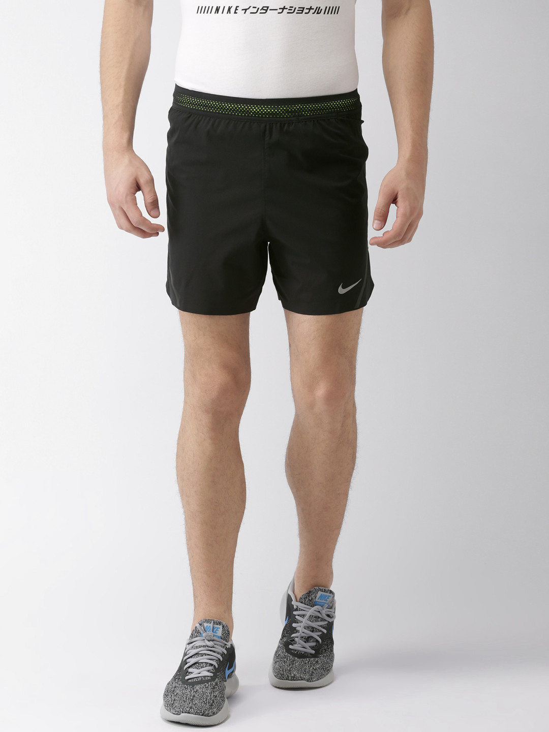 Buy Nike Men Black Solid Regular Fit Sports Shorts Shorts for Men
