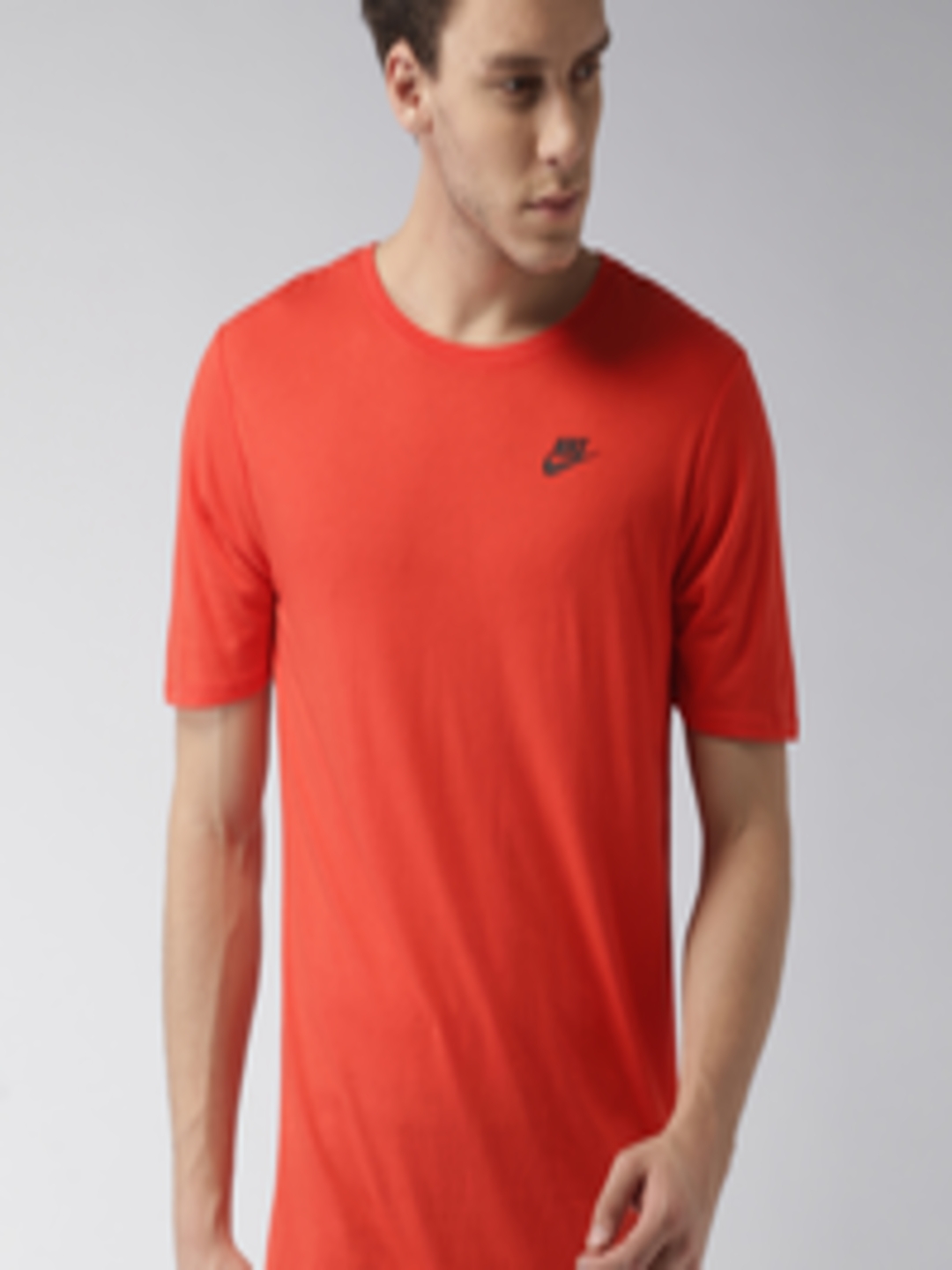 Buy Nike Men Red Solid Round Neck T Shirt - Tshirts for Men 2253461 ...