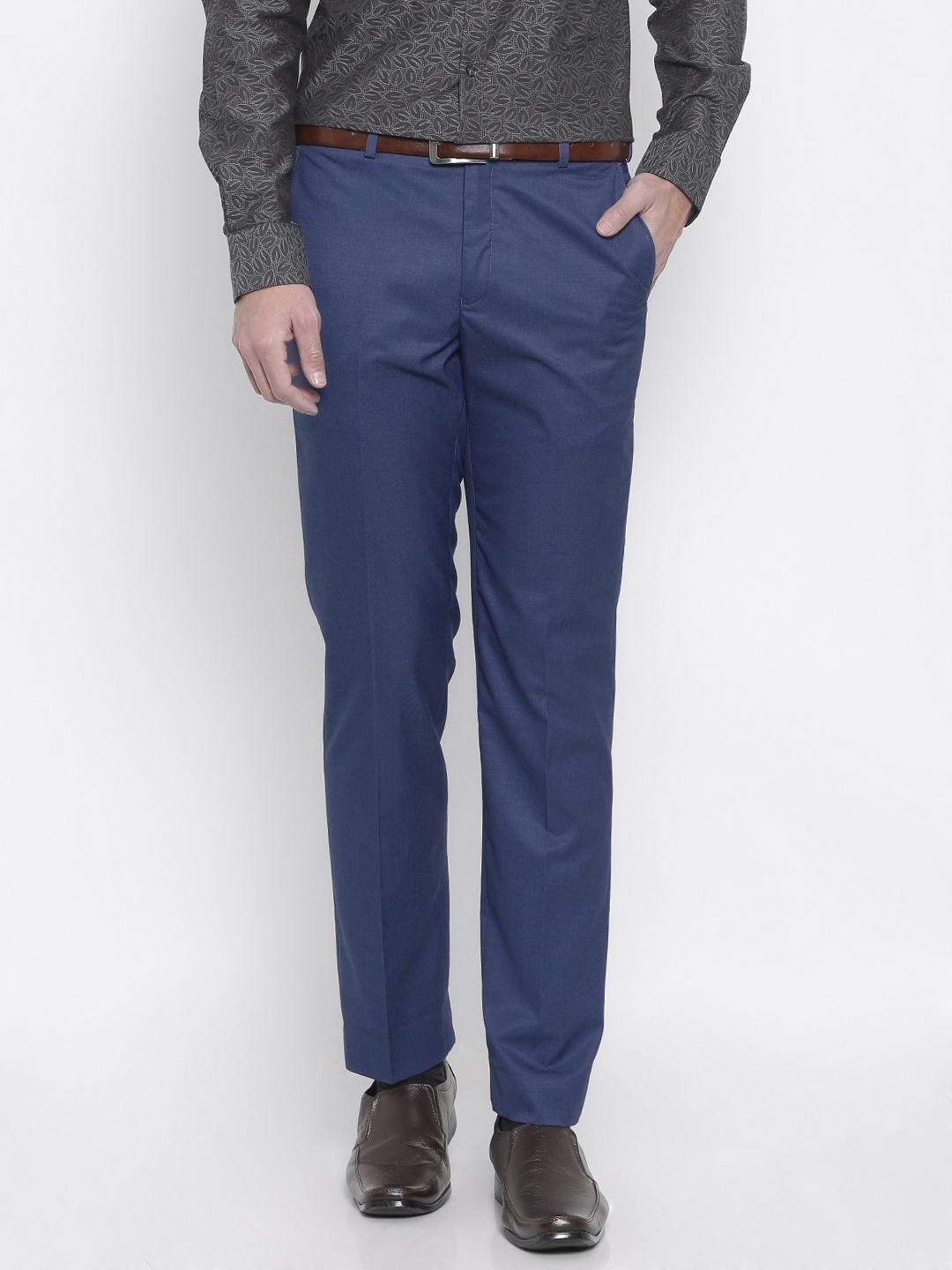 blue formal trousers mens