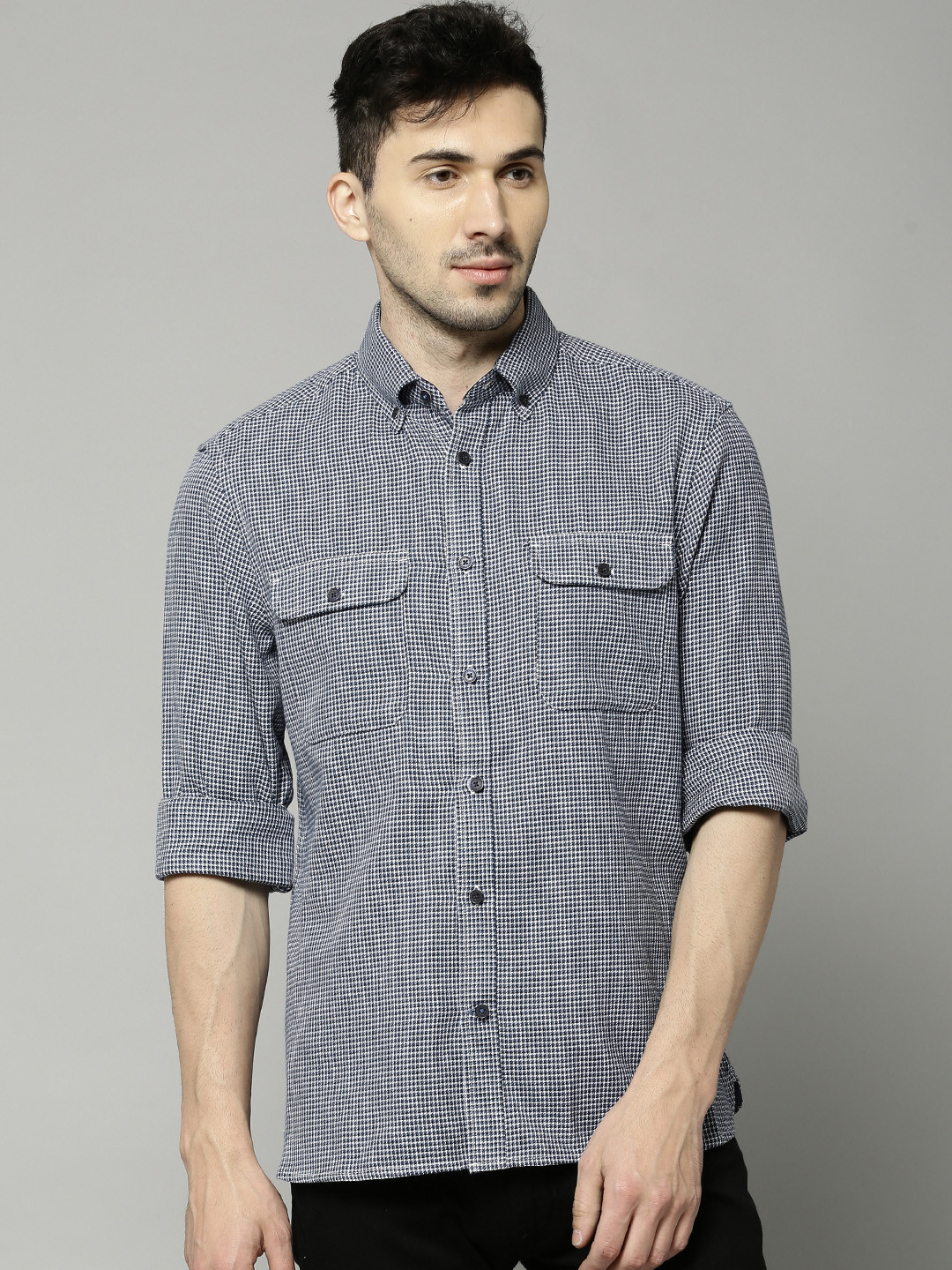 mens checked shirts marks and spencer
