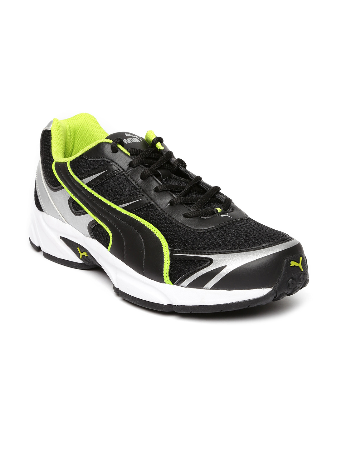 puma men black fusion running shoes