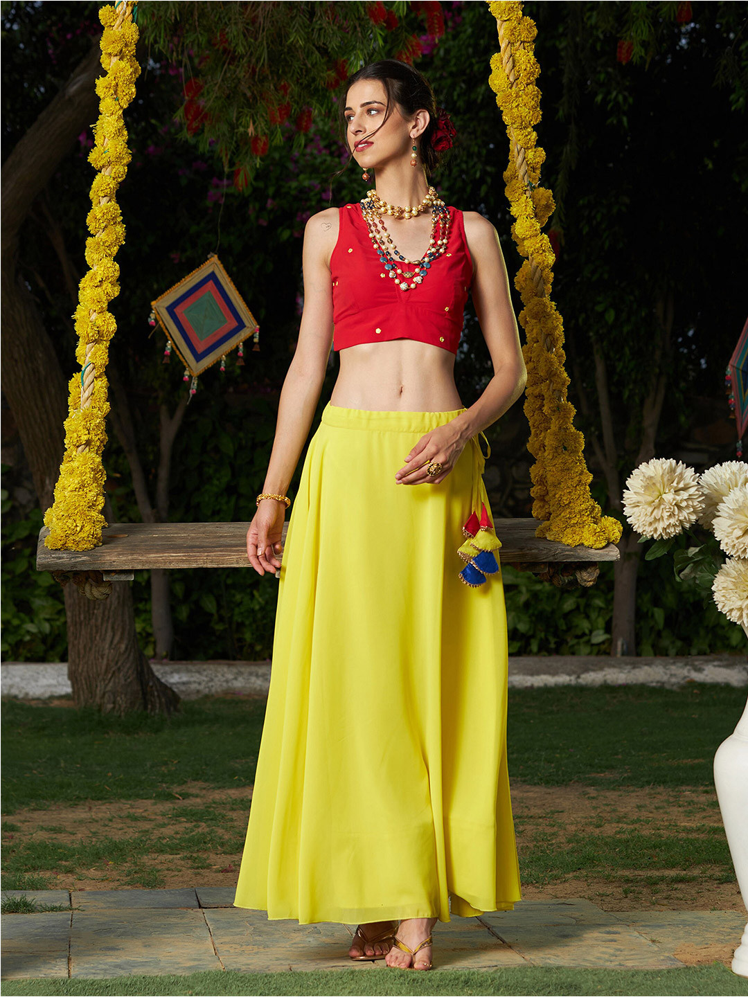 Buy Shae By SASSAFRAS Embroidered Thread Work Ready To Wear Lehenga buy-shae-by-sassafras-embroidered-thread-work-ready-to-wear-lehenga