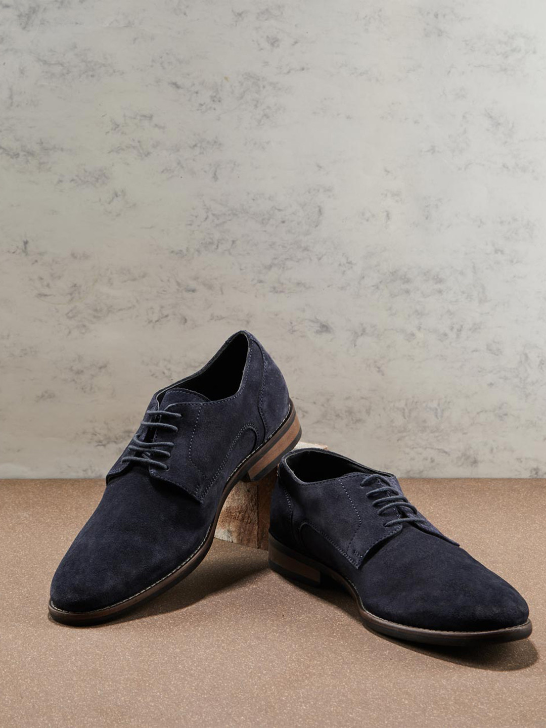 Buy Fabindia Men Comfort Insole Suede Leather Derbys Casual Shoes for