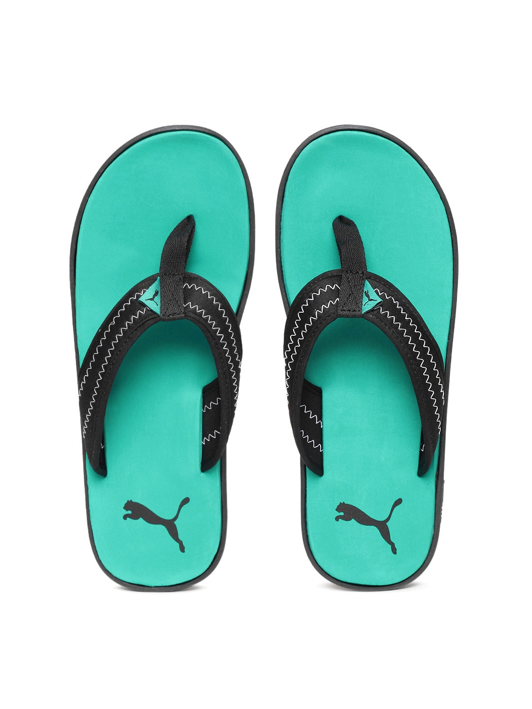 puma black thong flip flop