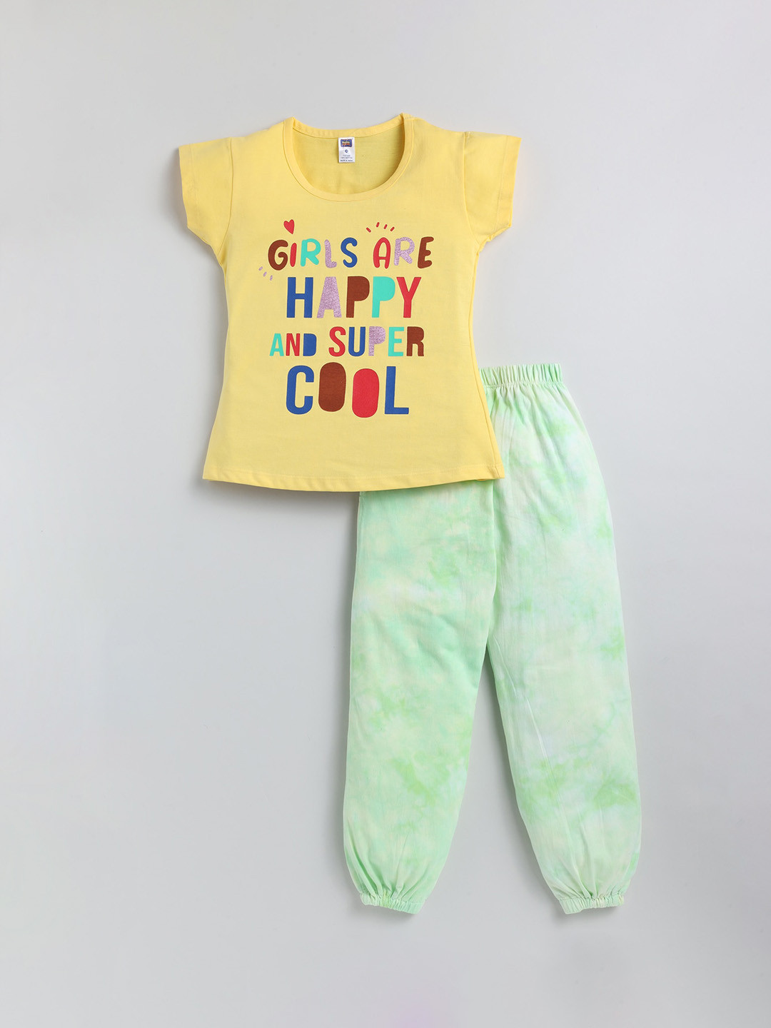 Buy Nottie Girls Typography Printed Pure Cotton Night Suit Night Suits for Girls