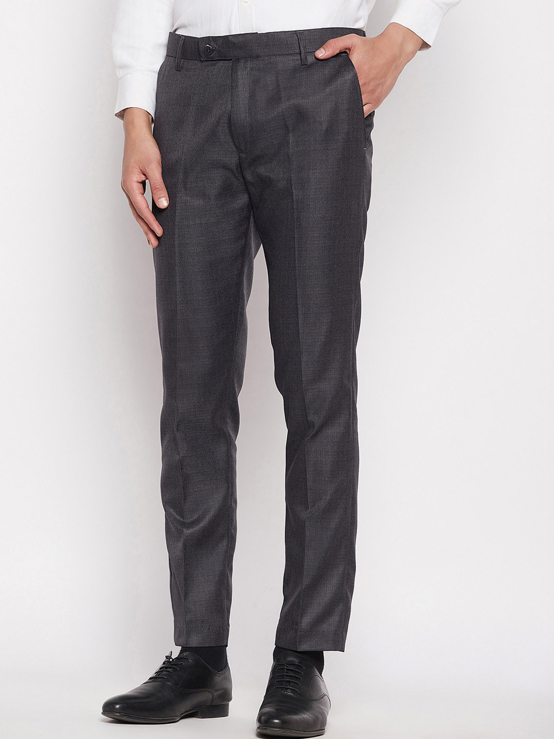 Buy VEI SASTRE Men Smart Slim Fit Formal Trousers Trousers for Men 22557748 Myntra