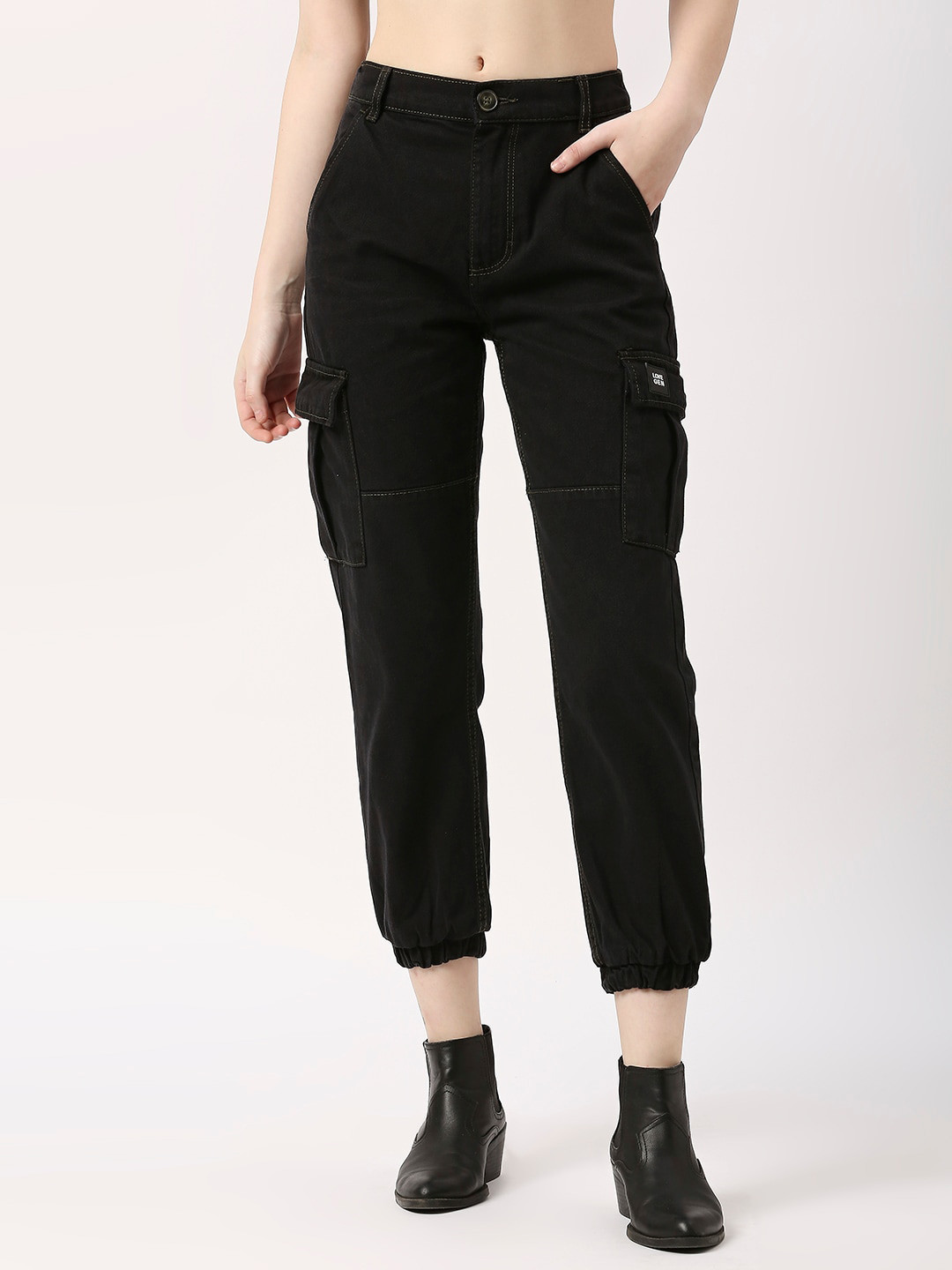 Buy LOVEGEN Women Mid Rise Light Fade Cotton Denim Jogger Jeans for Women 22557838 Myntra