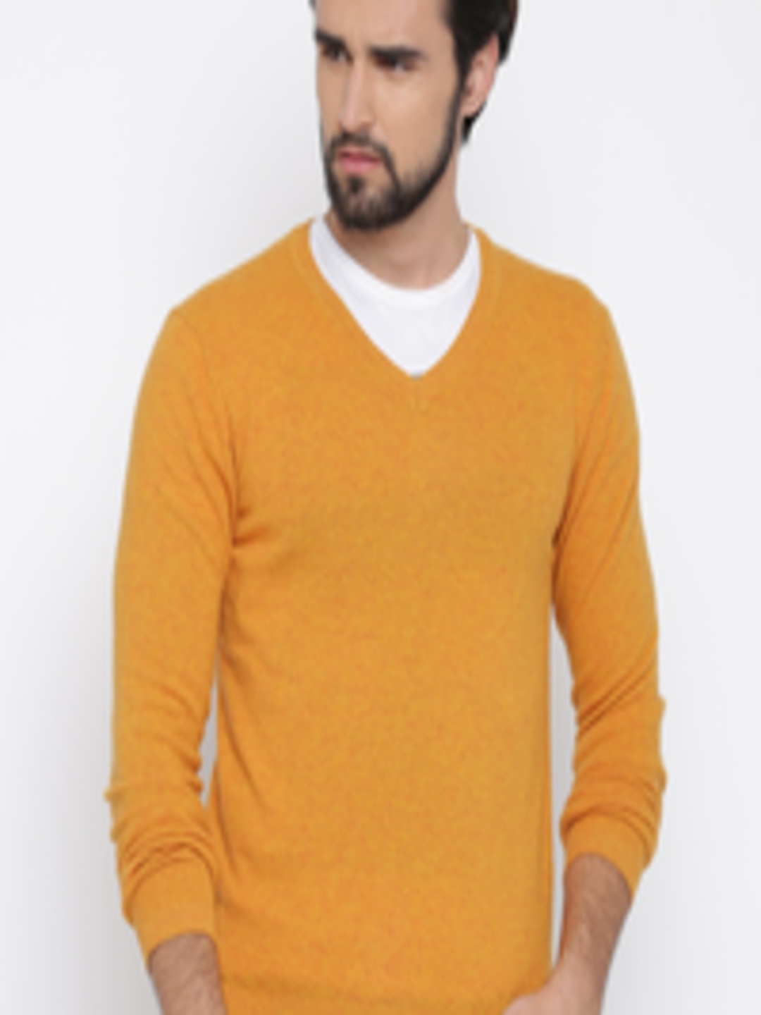 Buy Levis Men Mustard Solid Pullover - Sweaters for Men 2256534 | Myntra