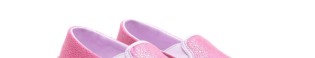 Buy United Colors Of Benetton Girls Pink Shimmer Slip Ons - Casual ...