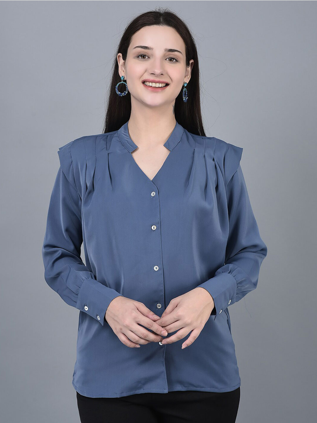 Buy CANOE Smart Mandarin Collar Casual Shirt Shirts for Women 22573220 Myntra