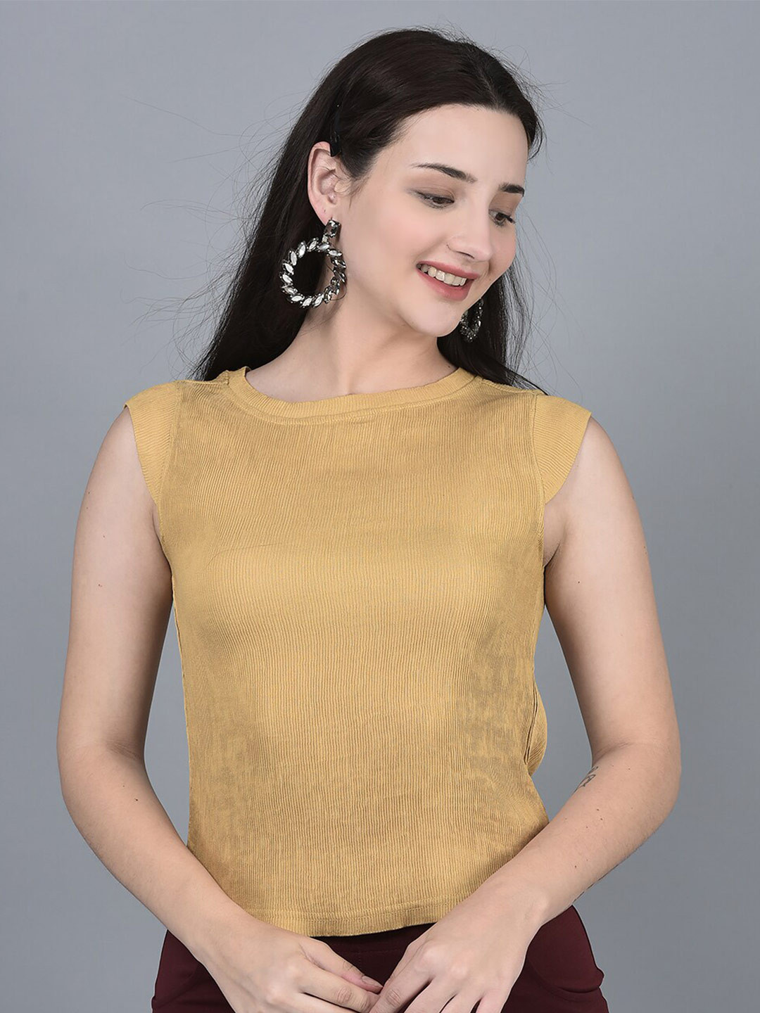 Buy CANOE Boat Neck Self Design Top Tops for Women 22573228 Myntra