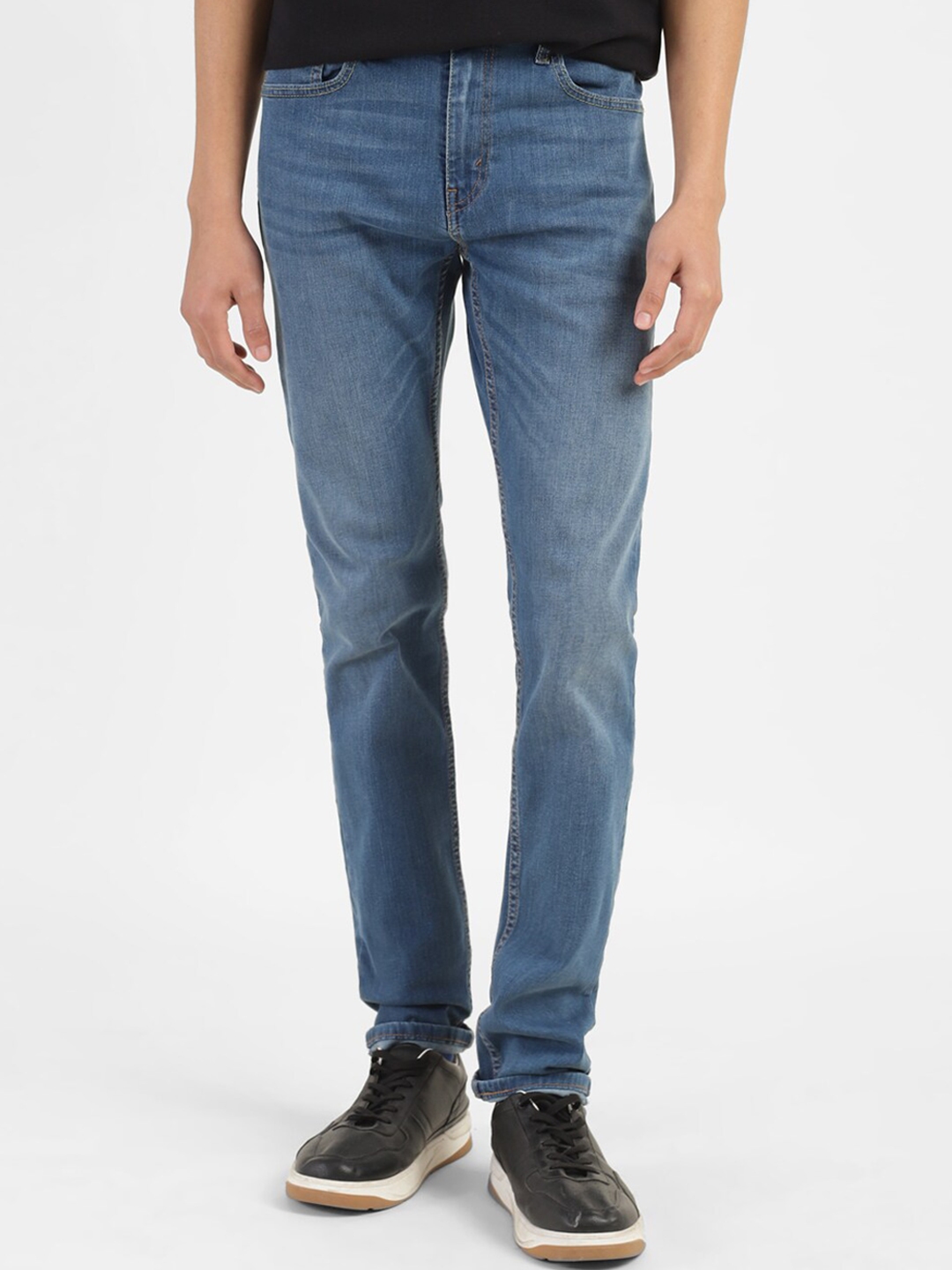 Buy Levis Men Mid Rise Light Fade Clean Look Whiskers & Chevrons ...