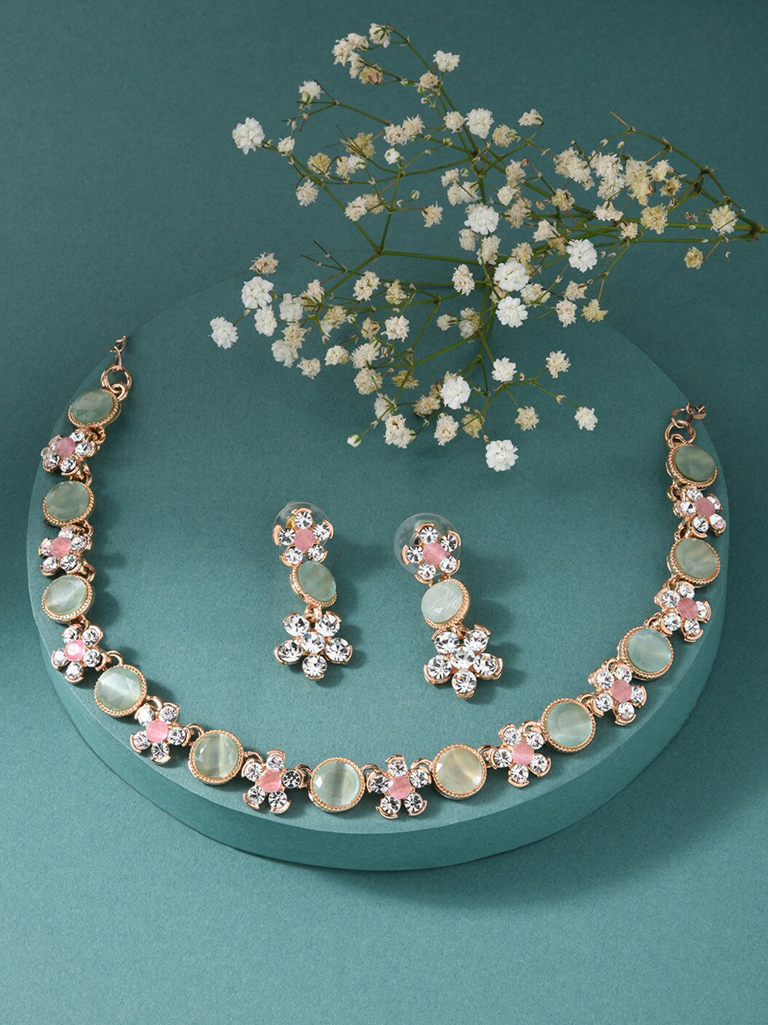 Buy Fida Gold Plated AD Studded Jewellery Set Jewellery Set for Women