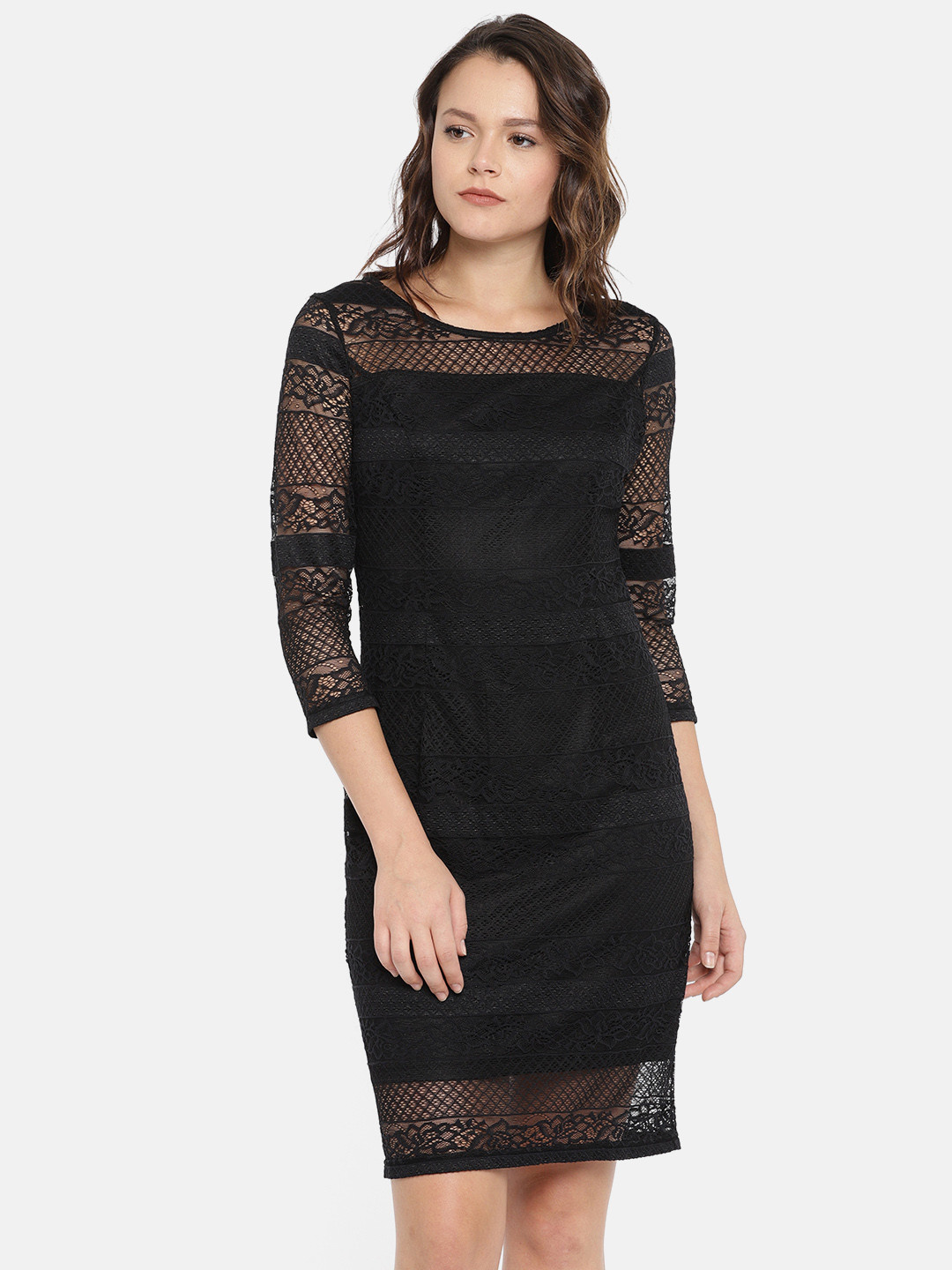 Buy U.S. Polo Assn. Women Women Black Self Design Sheath Dress - Dresses for Women 2259330 | Myntra