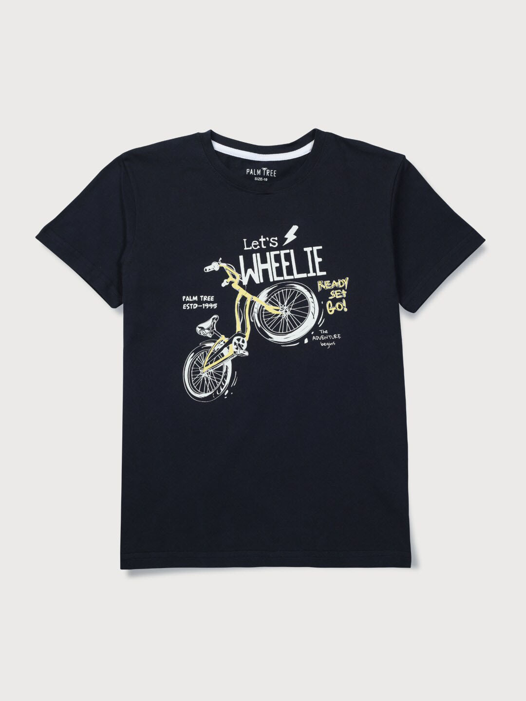 Boys Electric Palm Tree Printed Shirt Midnight Blue main image 1