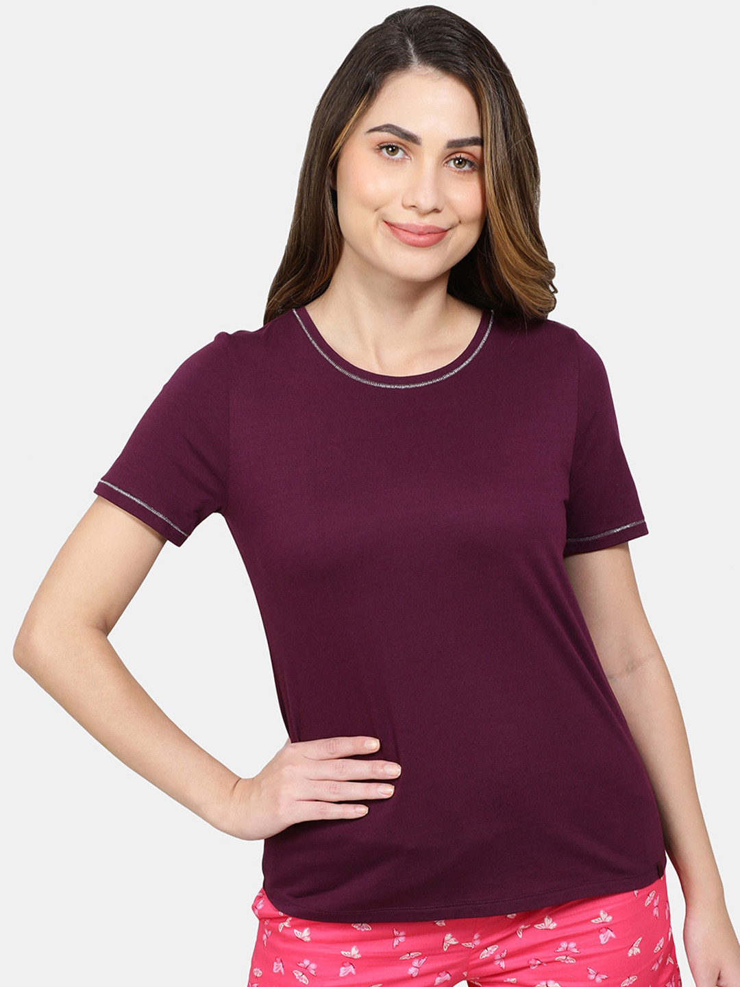 Buy Jockey Round Neck Relaxed Fit Modal T Shirt Tshirts for Women