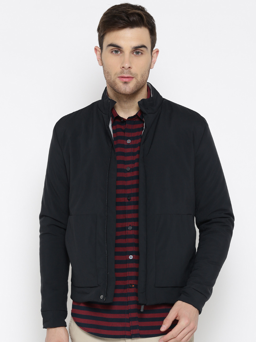 Buy Blackberrys Men Black Solid Padded Jacket Jackets for Men 2259962