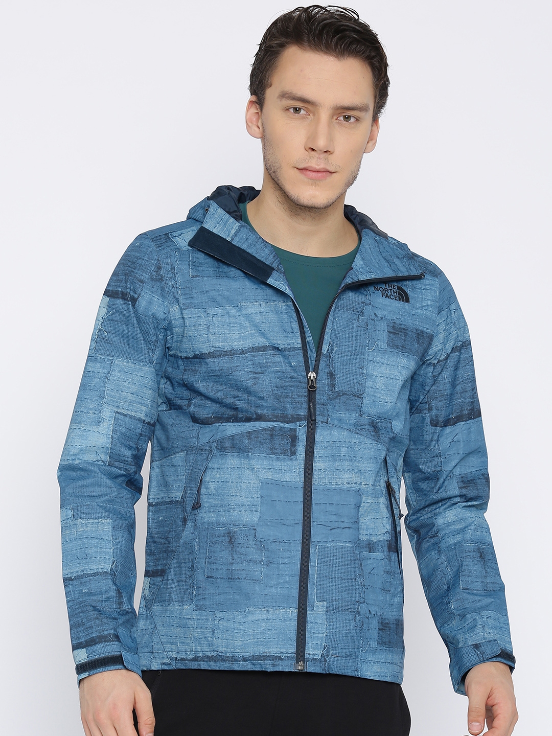 Buy The North Face Men Blue Printed Sporty Jacket - Jackets for Men ...