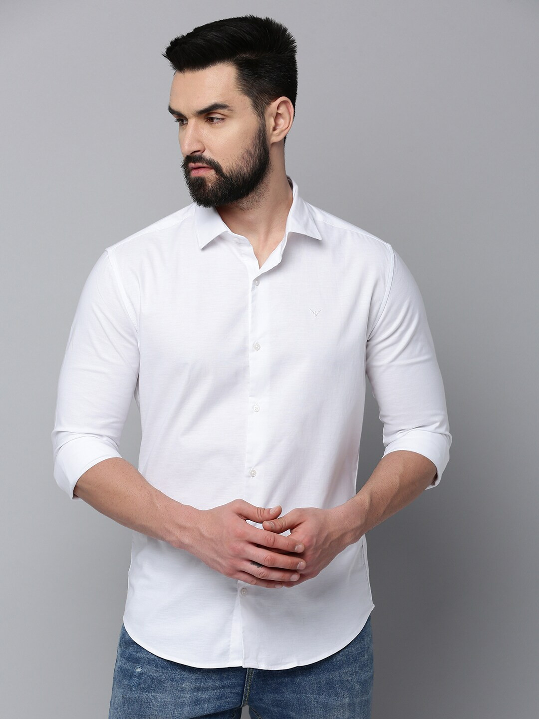 Men's White Comfort Men's Casual Shirt
