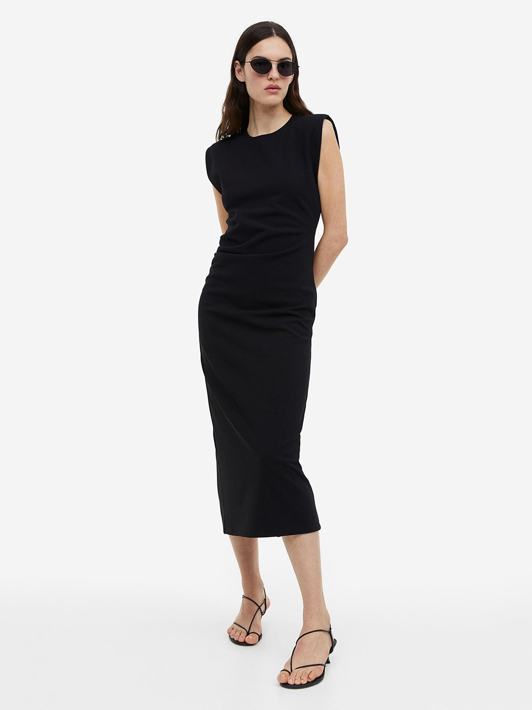 Buy H&M Draped Shoulder Pad Dress Dresses for Women 22617100 Myntra