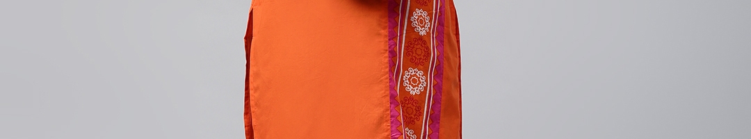 Buy AKS Women Orange Printed Straight Kurta - Kurtas for Women 2262298 ...