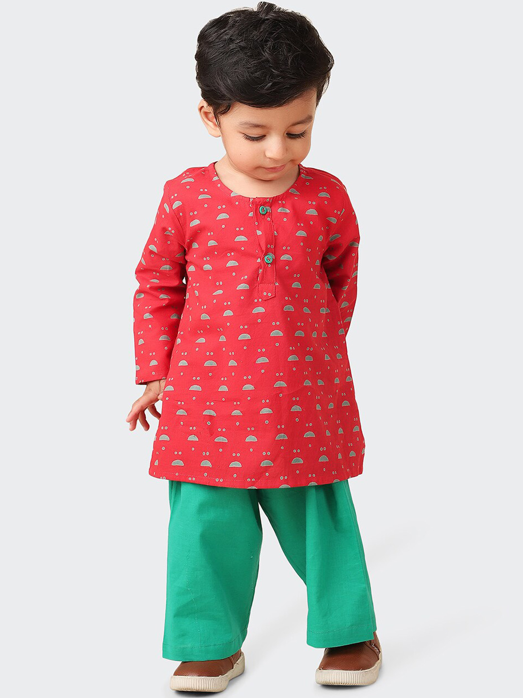 Buy Fabindia Infants Boys Printed Cotton Kurta Set Kurta Sets for