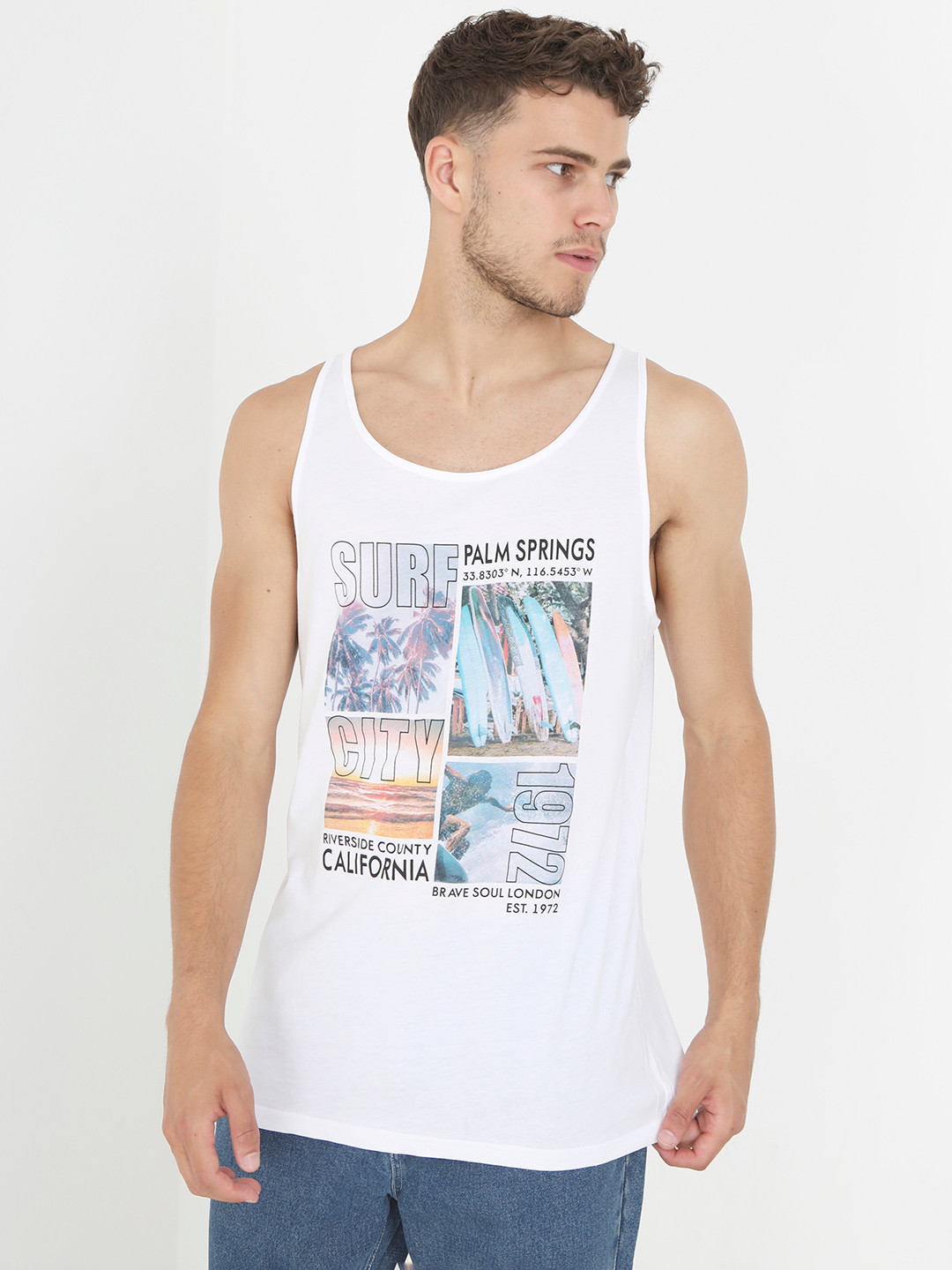 Brave Soul - T-shirt à Col Montant - Écru Chiné | ASOS - Foto 7