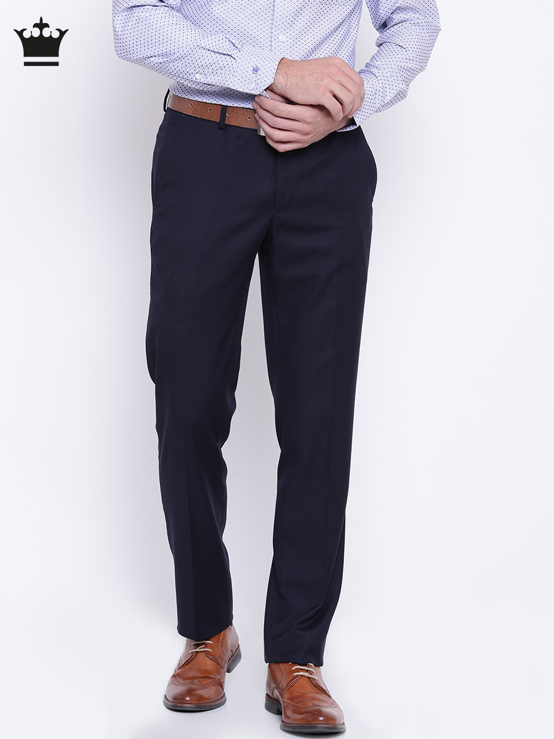 navy blue formal trousers mens