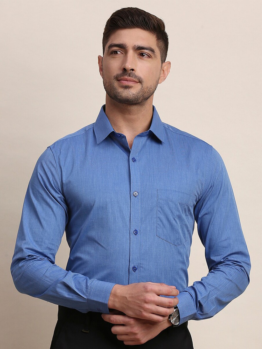 Buy INVICTUS Classic Slim Fit Pure Cotton Formal Shirt - Shirts for Men ...