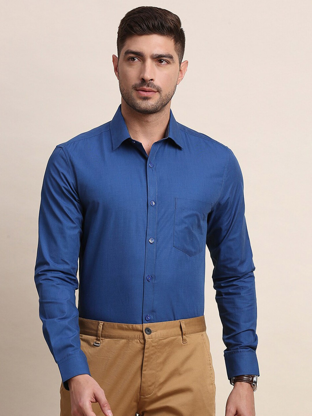 Buy INVICTUS Classic Slim Fit Pure Cotton Formal Shirt - Shirts for Men ...