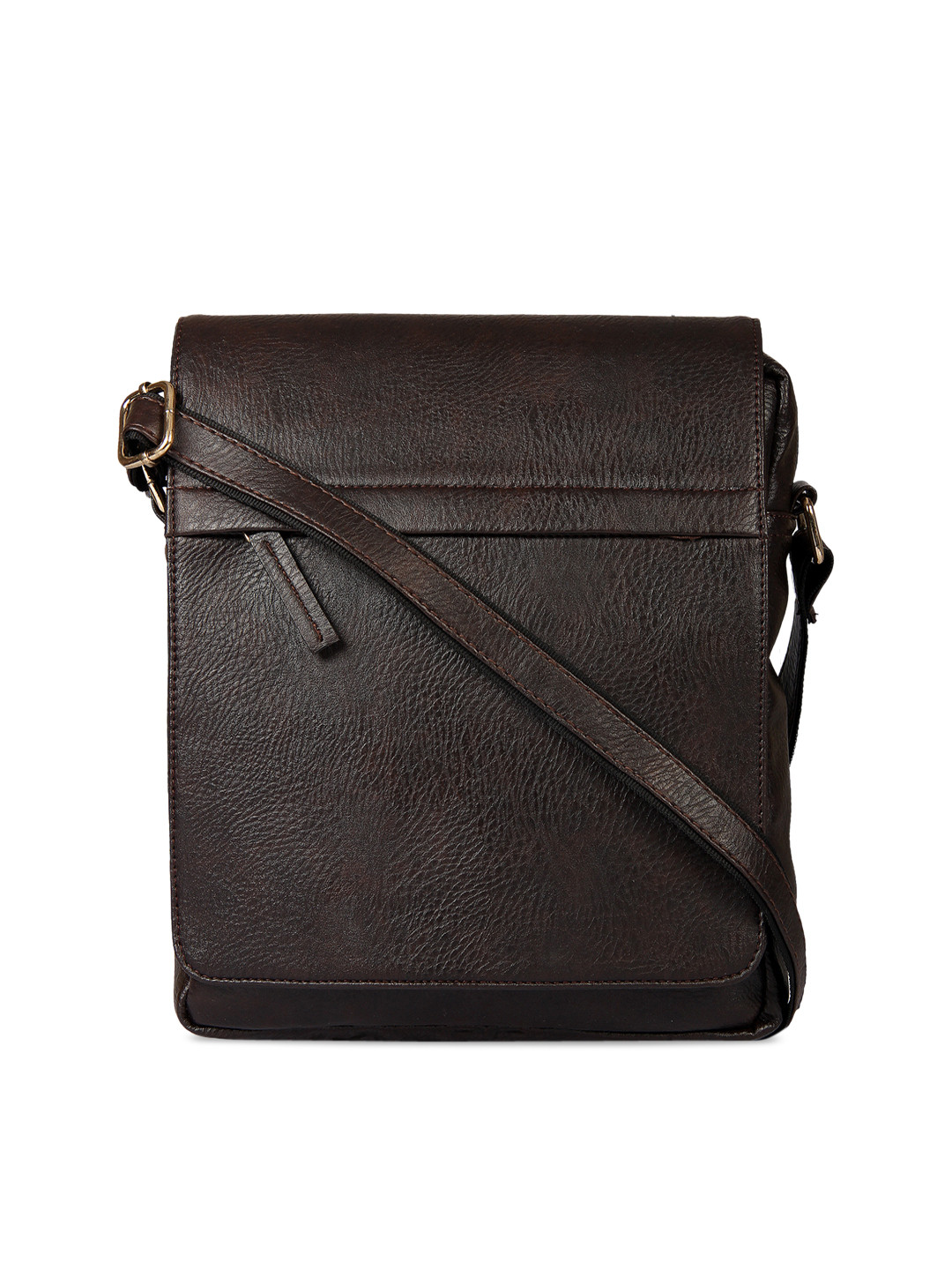 Buy Impulse Unisex Brown Textured Messenger Bag Messenger Bag for