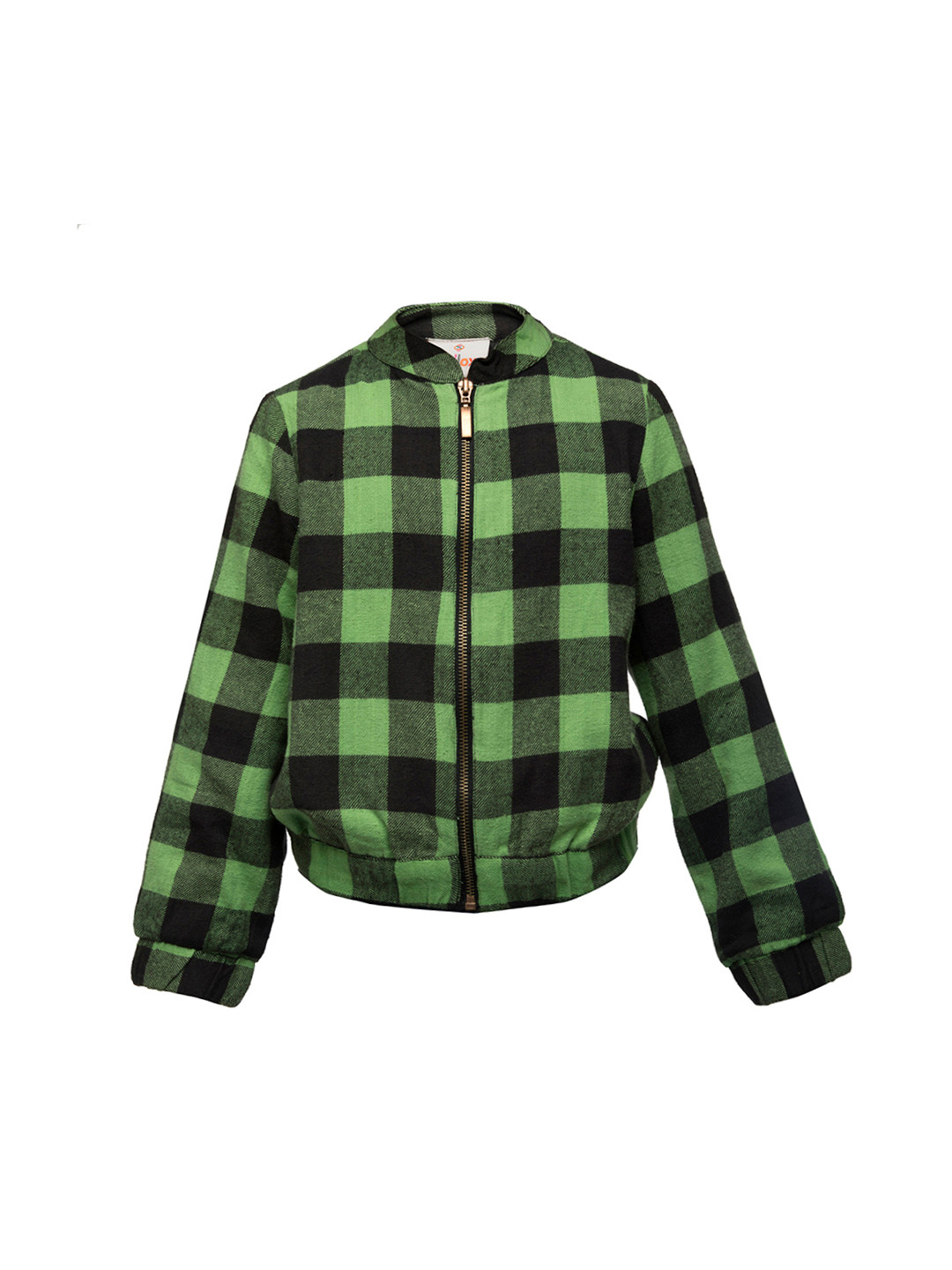 Buy Oxolloxo Girls Green Checked Bomber Jacket Jackets for Girls