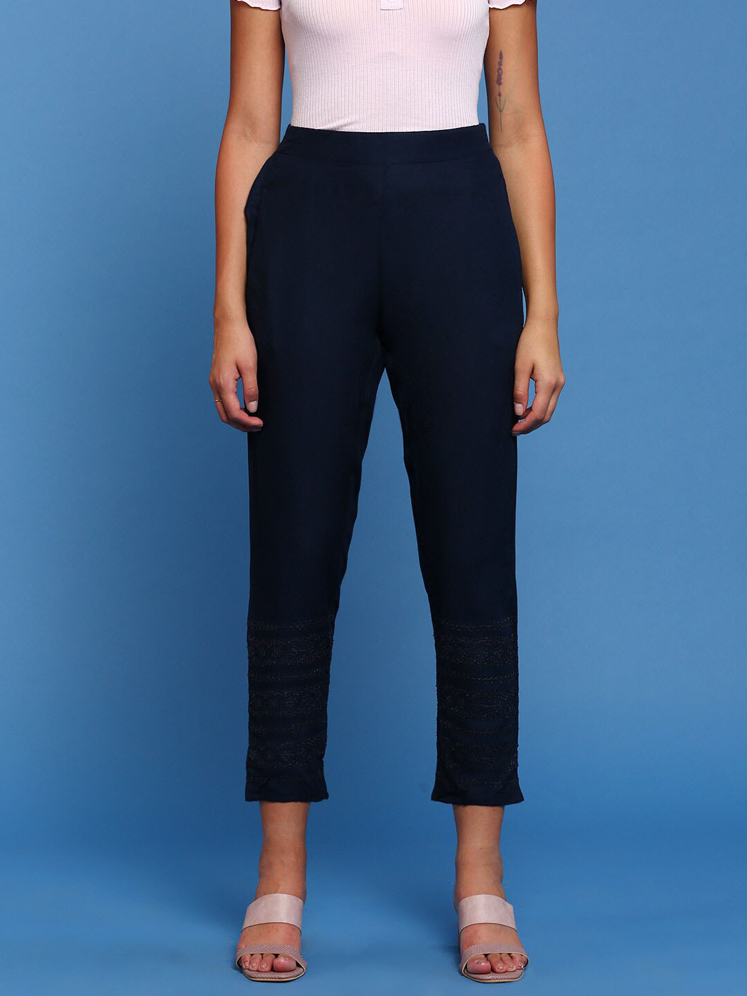De Moza Women's Cigarette Pant Grey main image 0