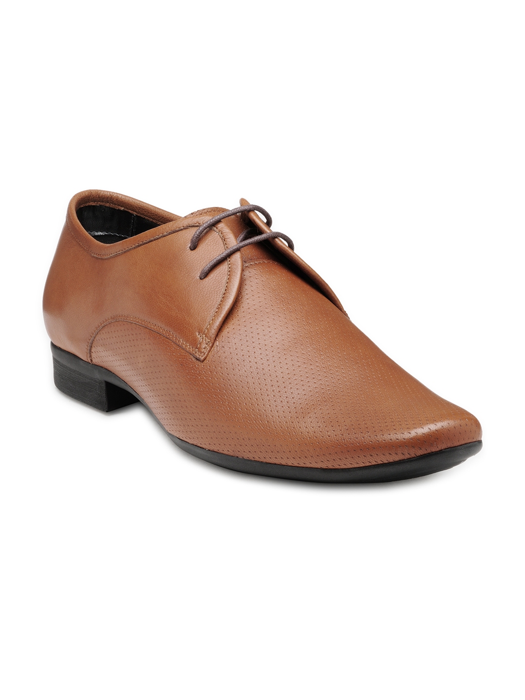 franco leone tan derby shoes