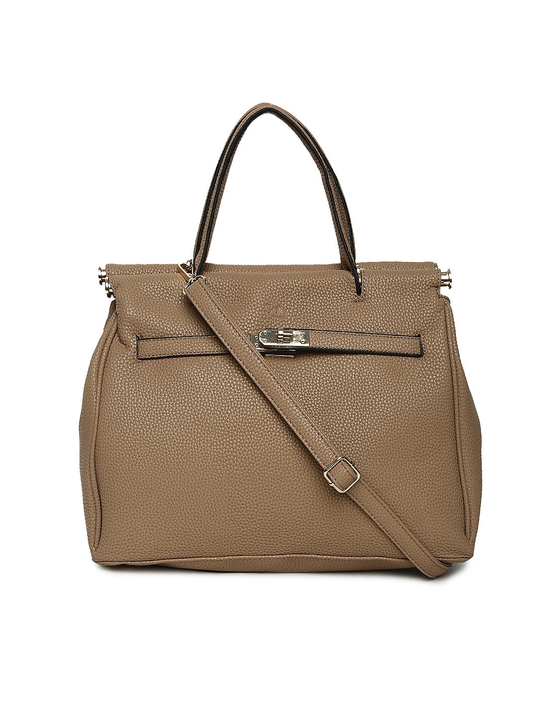 Buy Allen Solly Beige Solid Handheld Bag - Handbags for Women 2267859 ...