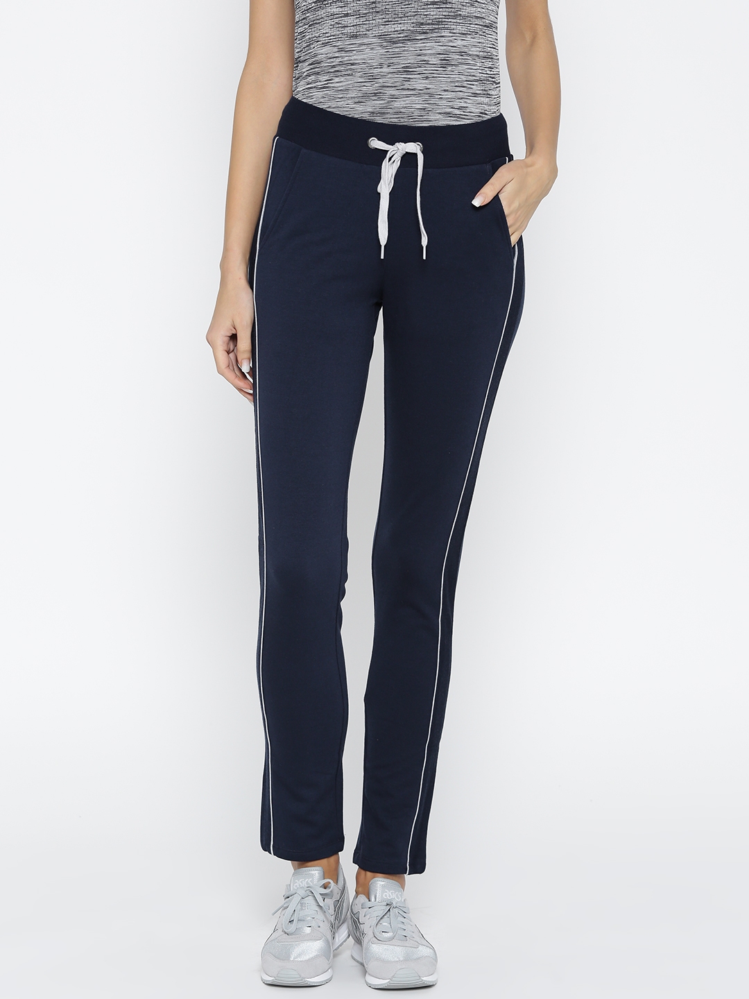 navy track pants