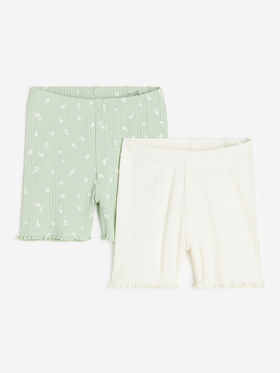 Buy H&M Girls 2 Pack Ribbed Cotton Cycling Shorts Shorts for Girls