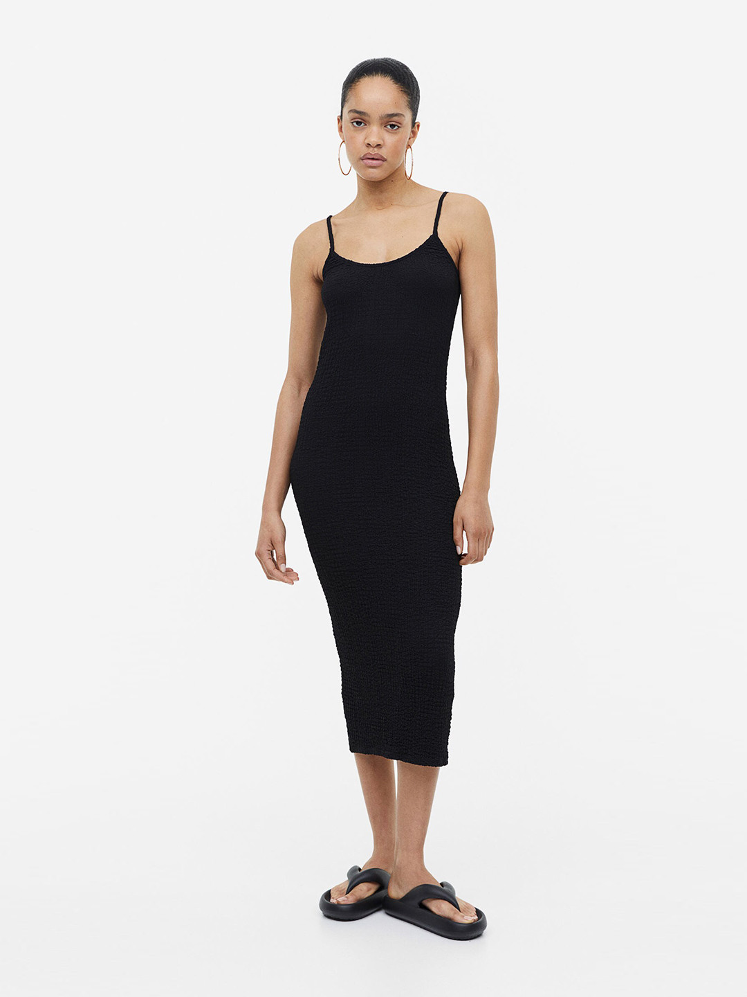 Buy H&M Crinkled Jersey Dress Dresses for Women 22686056 Myntra