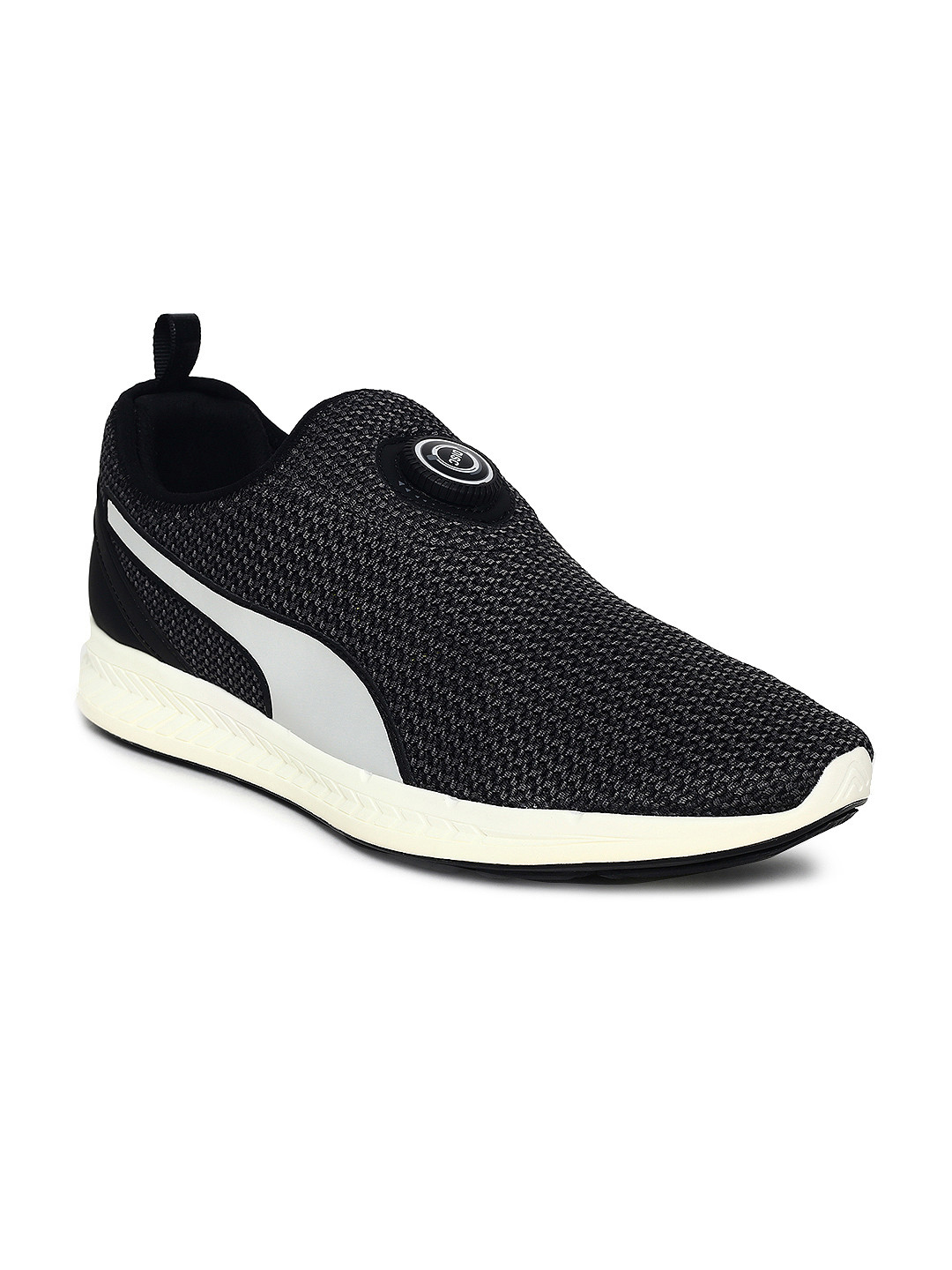 Buy Puma Men Black Disc Sleeve Ignite Knit Slip On Sneakers Casual
