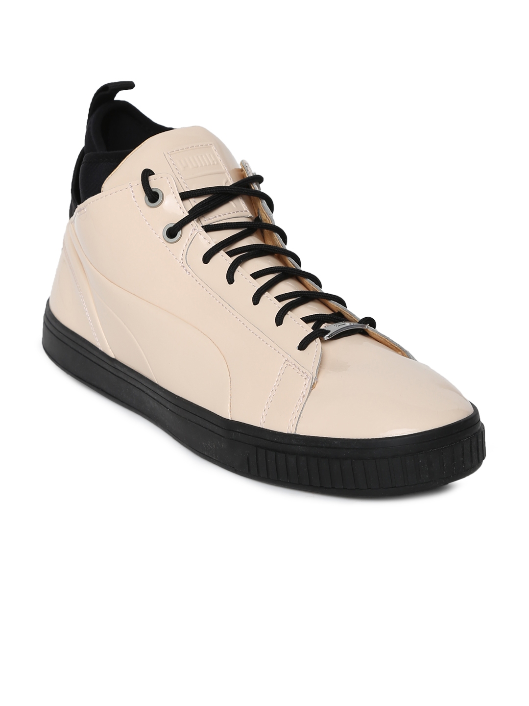 Buy Puma Men Beige Solid Synthetic Mid Top Play Nude Sneakers Casual Shoes For Men 2268698 