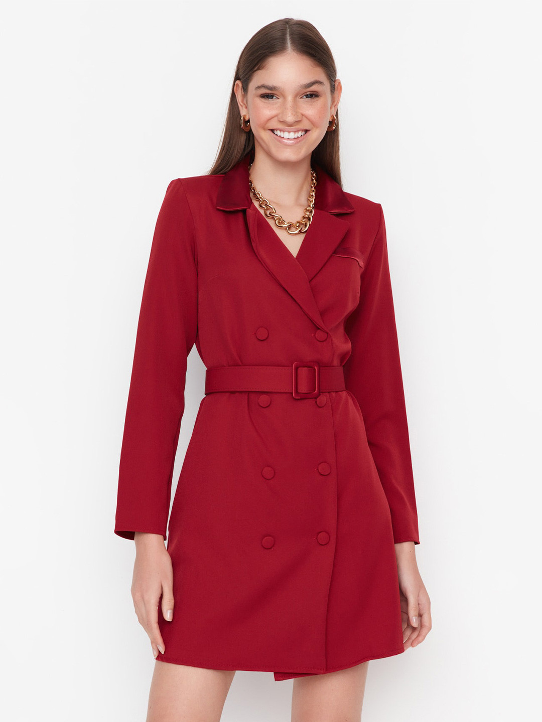 Blazer Coat Dress with Belt main image 0