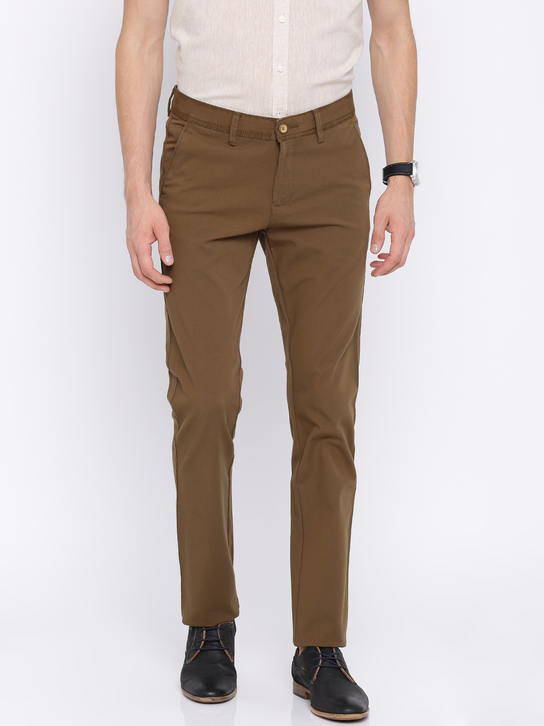 allen solly pleated cotton trousers