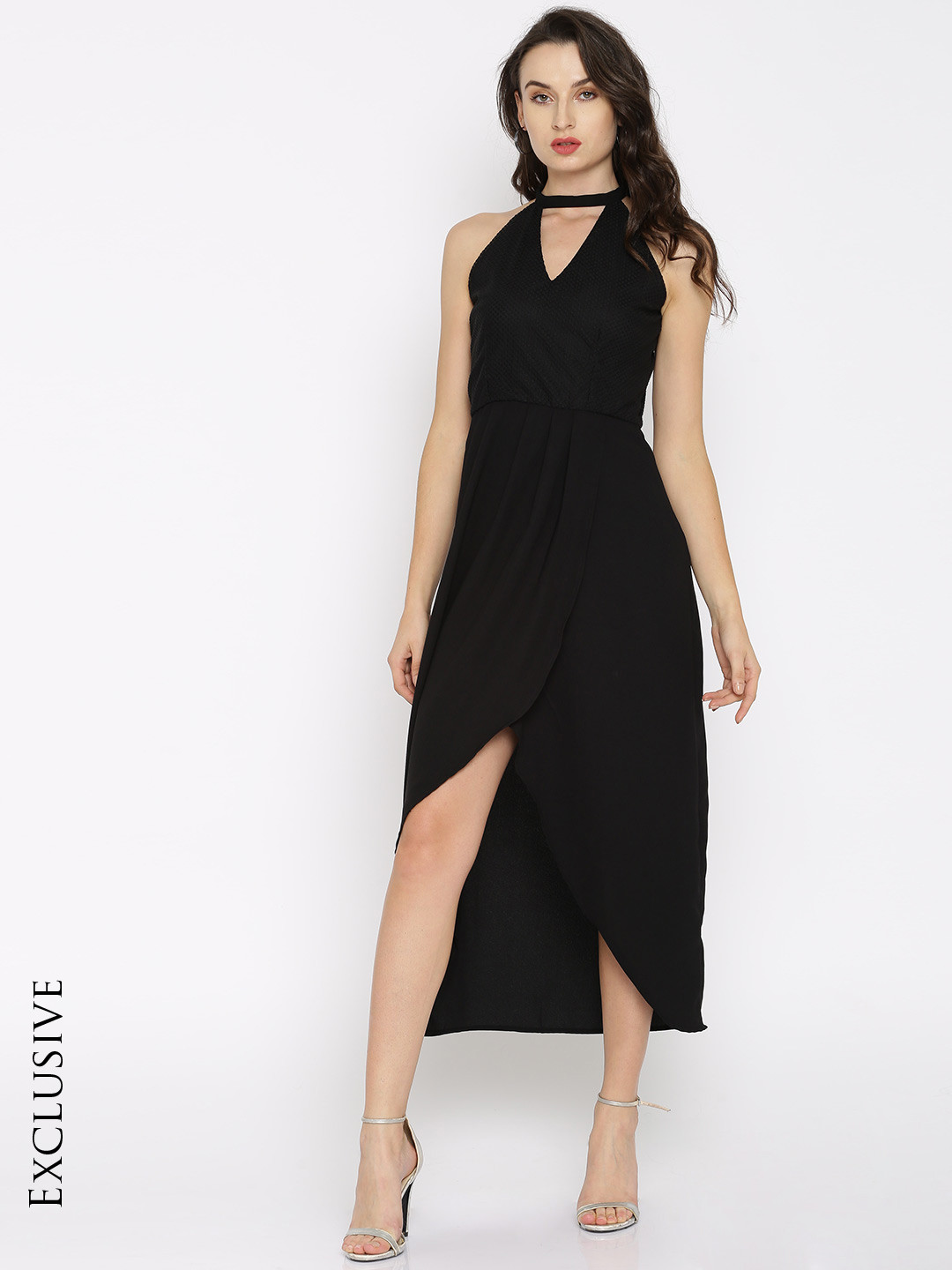Buy RARE Women Black Solid A Line Midi Dress Dresses for Women