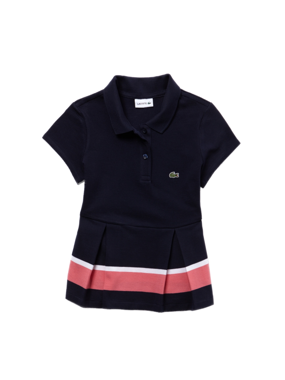 Buy Lacoste Girls Navy Blue Solid A Line Dress - Dresses for Girls ...